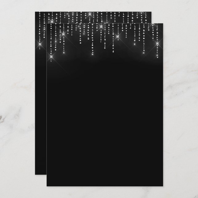 Blindprobe des Glitzer Einladung (Vorne/Hinten)