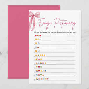 Blindrosa Brautparty Emoji Pictionary Game Einladung