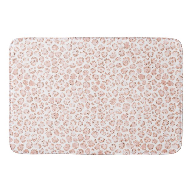 Blindrosa Glitzer Leopard drucken                 Badematte (Vorderseite)
