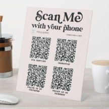 Blindrosa Moderner QR-Code Trendy Business-Zeichen