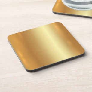 Blindvorlage Ihr benutzerdefiniertes QR-Code-Gold- Getränkeuntersetzer