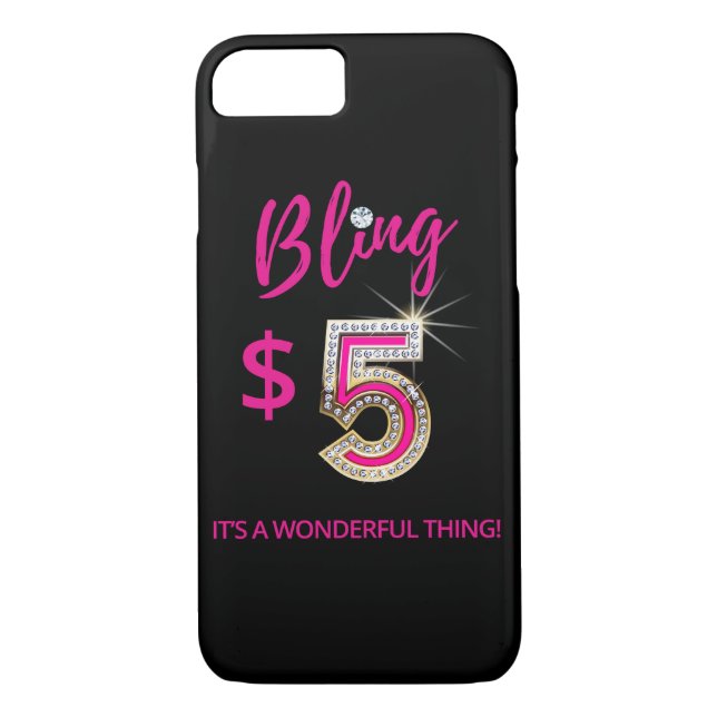 Bling $5 Es ist eine wunderbare Sache! Paparazzi Case-Mate iPhone Hülle (Rückseite)