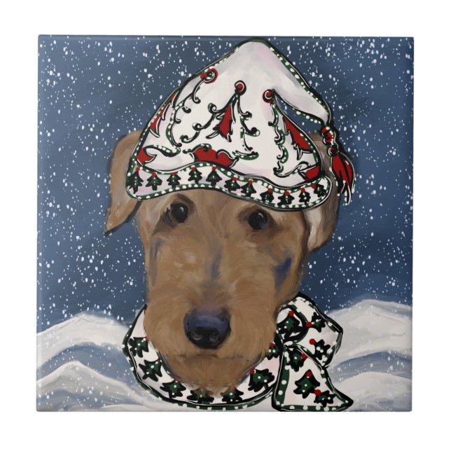 BLING AIREDALE   FLIESE (Vorderseite)