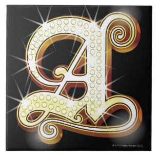 Bling Alphabet A Fliese