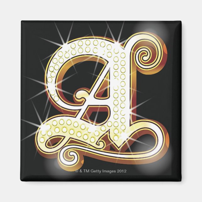 Bling alphabet A Magnet (Vorne)
