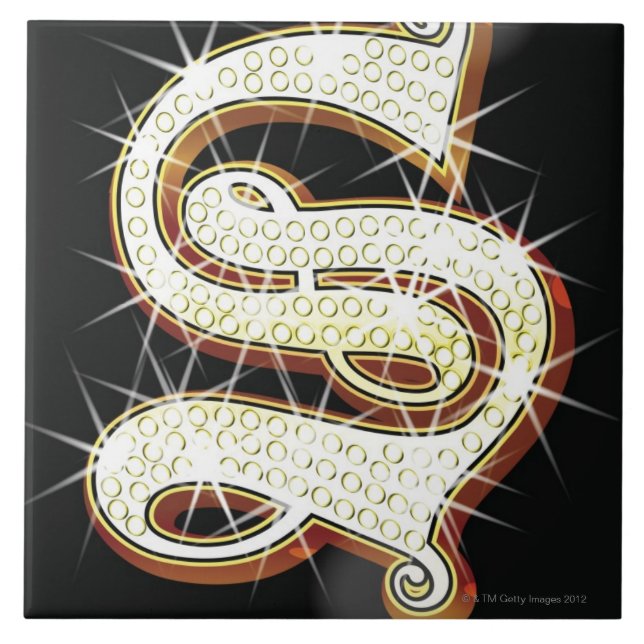 Bling Alphabet S Fliese (Vorderseite)