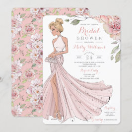 Bling and Glitzer Girl Bride Brautparty Einladung
