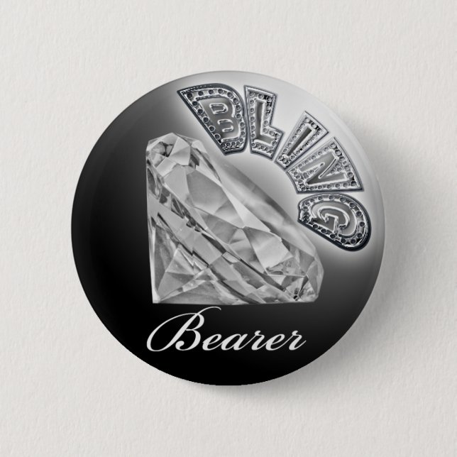 BLING Bearer Wedding Button (Vorderseite)