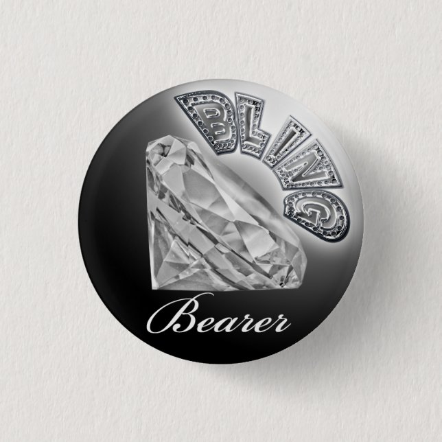 BLING Bearer Wedding Button (Vorderseite)