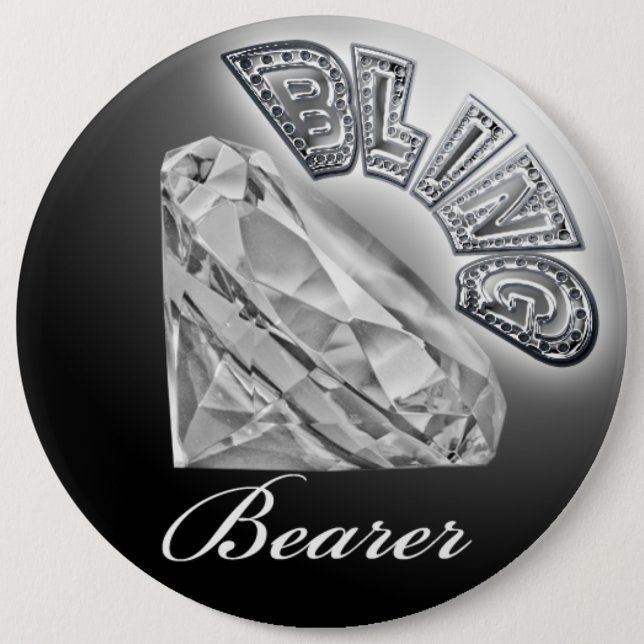 BLING Bearer Wedding Button (Vorderseite)