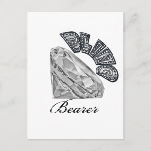 Bling Bearer Wedding Postkarte