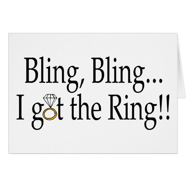 Bling Bling got ich den Ring (Vorderseite (Horizontal))