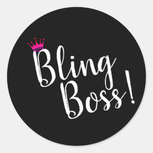 Bling Chef-Aufkleber Runder Aufkleber