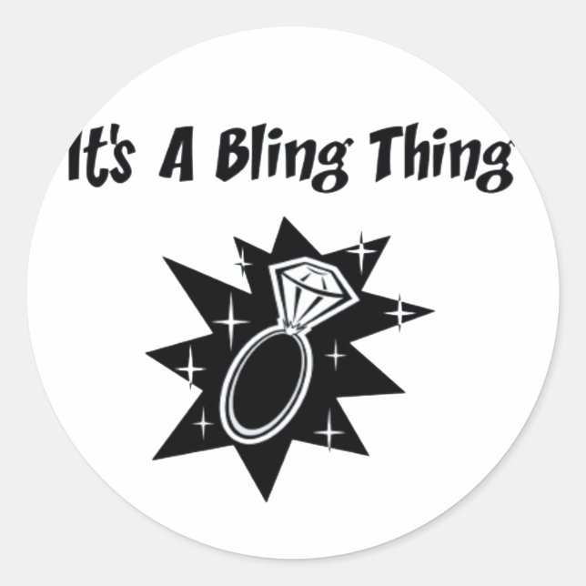 Bling Ding Runder Aufkleber (Vorderseite)