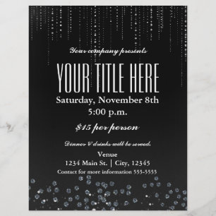 Bling Glanz Eleganz Glamour Event Flyer Poster