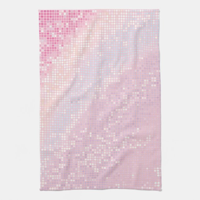 Bling GlitzerGirly rosa Glitz-Küchen-Geschirrtuch Geschirrtuch (Vertikal)