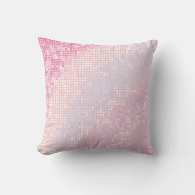 Bling GlitzerGirly rosa Glitzthrow-Couch-Kissen Kissen (Vorderseite)