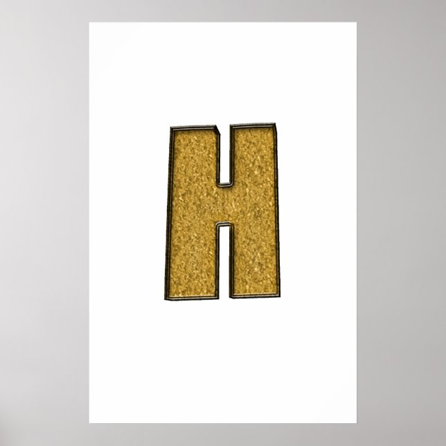 Bling Gold H Poster (Vorne)