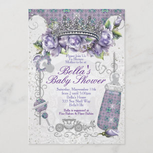 Bling Jewel Floral Baby Shower Einladungen