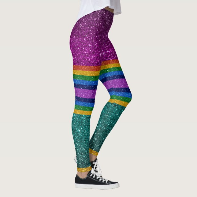 Bling Me Up Rainbow 7 Pop Fashion Leggings (Droite)
