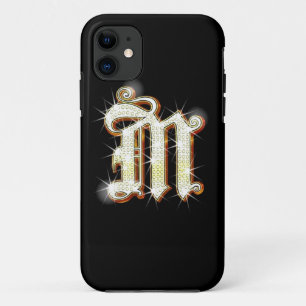 Bling Monogramm M iPhone 5 Fall iPhone 11 Hülle