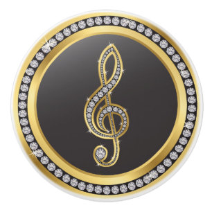 Bling Music Note Boutons d'armoire