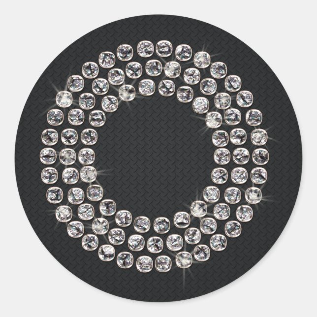 Bling - O Runder Aufkleber (Vorderseite)
