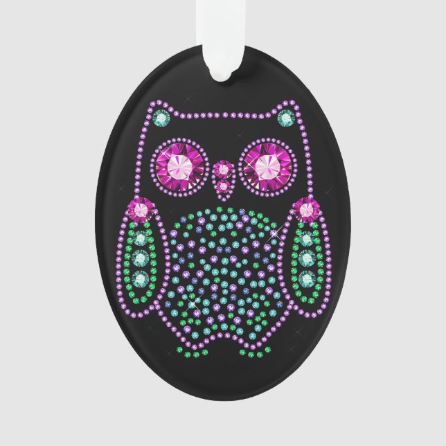 Bling Owl für Lehrer / Anyone Ornament (Vorderseite)