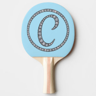 Bling Paddel pong Klingeln c-Monogramms Tischtennis Schläger