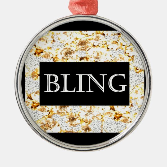 BLING RUNDES SILBERFARBENES ORNAMENT