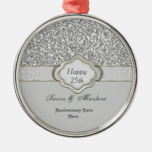 BLING silberne GEWOHNHEITS-25. Silbernes Ornament