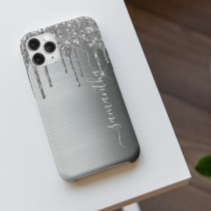 Bling Silver Glitzer Tropfen Handgeschriebene Kall Case-Mate iPhone Hülle