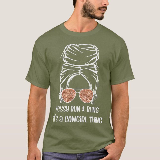 Bling Sonnenbrille für Disco Cowgirl Sommer Niedli T-Shirt (Vorderseite)