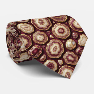 Bling & Sparkle Luxus-Burgunder-Geoden-Schlips Krawatte