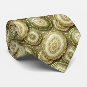 Bling & Sparkle Luxus-Olivgold-Geoden-Halstuch Krawatte