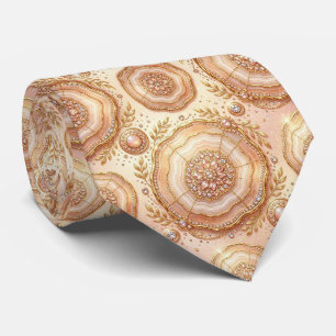 Bling & Sparkle Luxus-Roségold-Geoden-Halstuch Krawatte