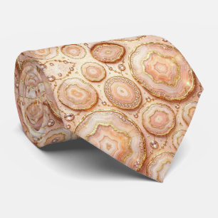 Bling & Sparkle Luxus-Roségold-Geoden-Halstuch Krawatte
