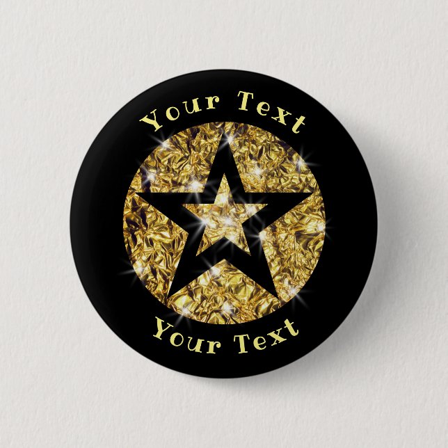Bling Star Design Button (Vorderseite)