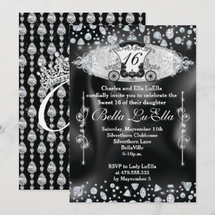 Bling Sweet 16 Invitations De Fête, Mis Quince Ano