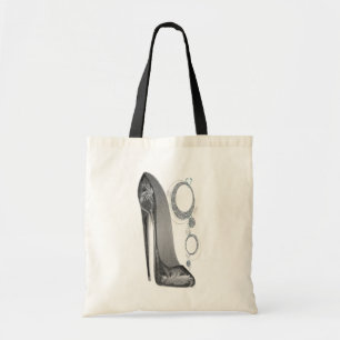 Bling und starke Stilett-Schuh-Kunst Tragetasche