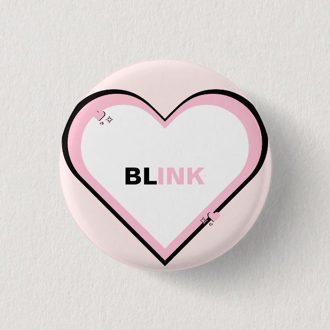 Blink Niedlich Kpop Blackpink Teen Ästhetik Button (Vorderseite)