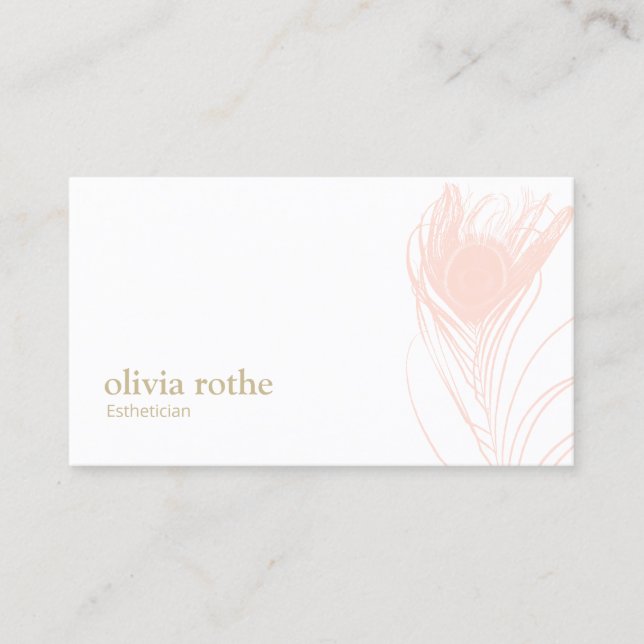 Blink Peacock Feather Beauty Business Card Visitenkarte (Vorderseite)