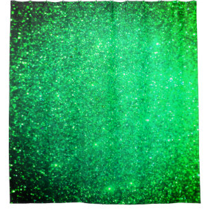 Blinkender grüner Glitzer Ombre farbenfrohe, Cool Duschvorhang