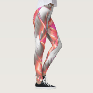 Blinkendes pfirsichfarbenes bis rosa, extrem raues leggings