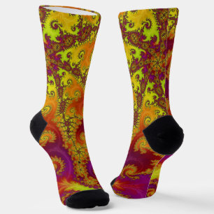 Blinkendes Spiral Fraktal Funky Abstrakt Art Socken