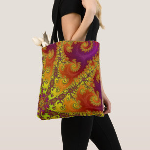 Blinkendes Spiral Fraktal Funky Abstrakt Art Tasche
