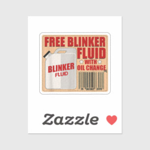 Blinker Fluid Idiot Gag Geschenk Shirt für Mechani Aufkleber