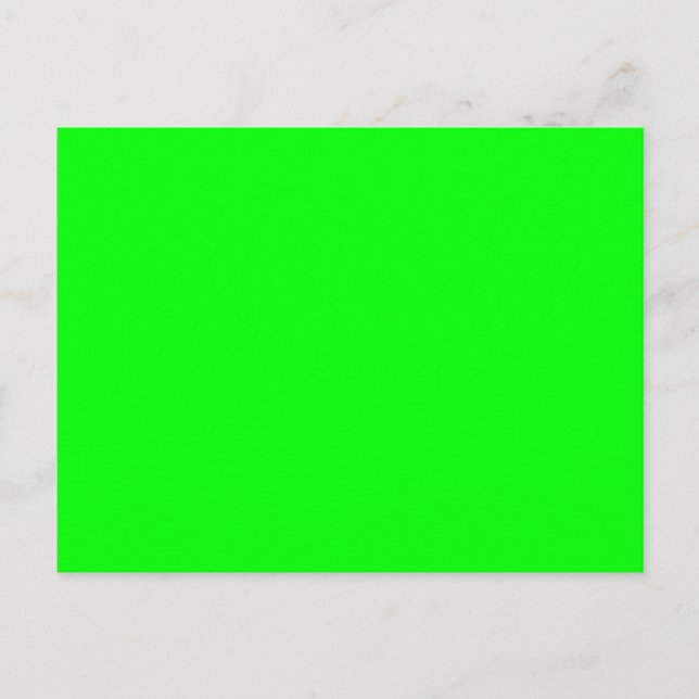 Blinkes Neon Green Accent Color Postkarte (Vorderseite)