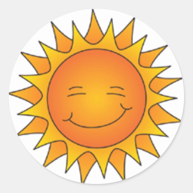 Blinkt Sun-Sticker Runder Aufkleber (Vorderseite)
