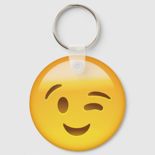Blinzeln des Gesichtes Emoij Schlüsselanhänger